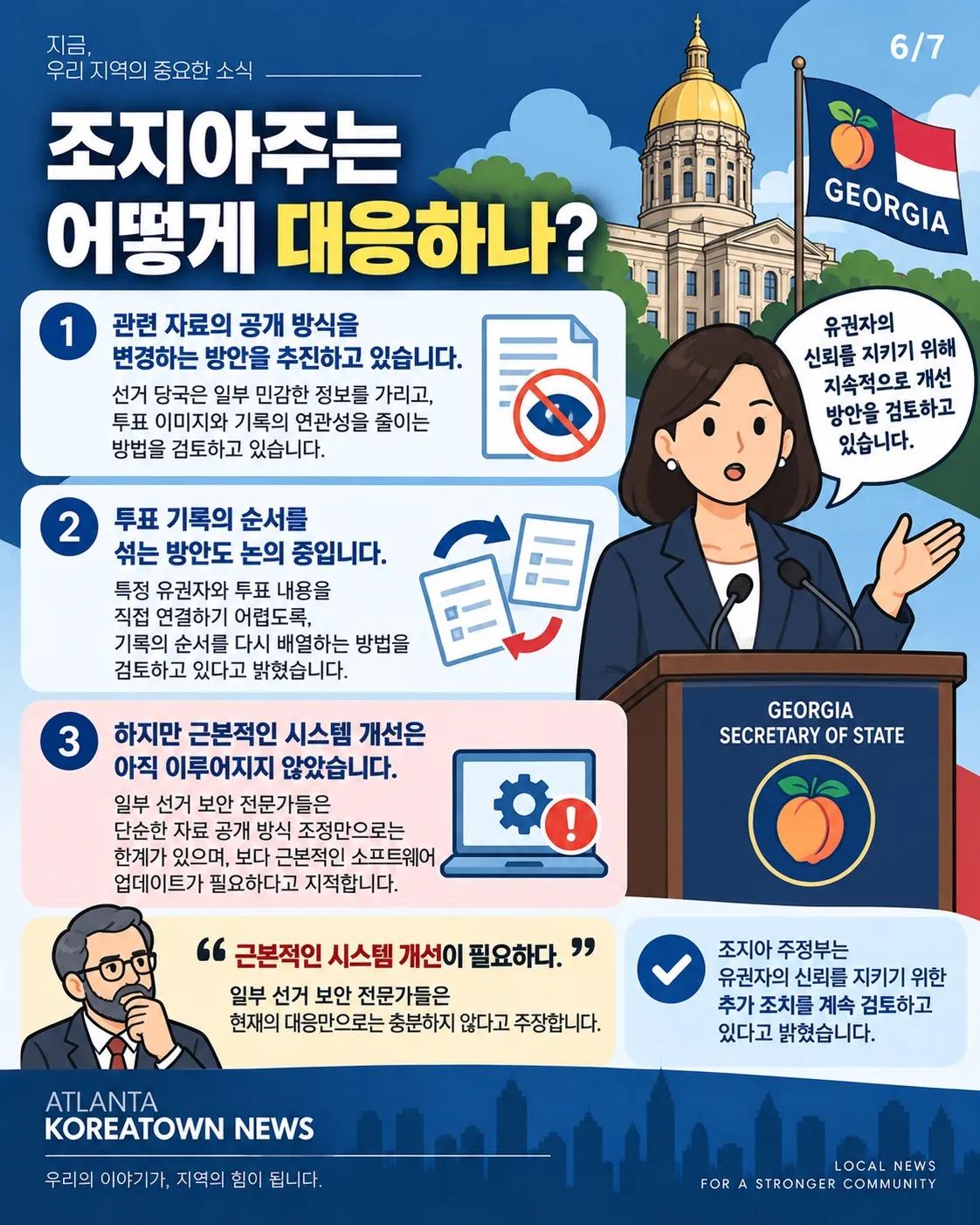 “내가 누구를 찍었는지 알 수 있다고?” 조지아 비밀투표 취약점 논란 6/7