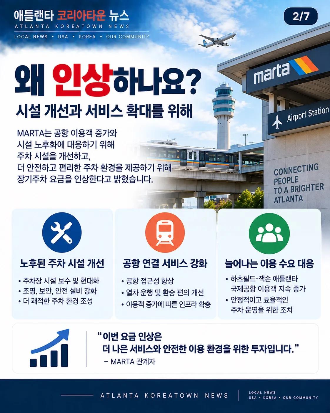 MARTA 장기주차 요금 인상…공항 이용객 주차비 확인하세요 2/7